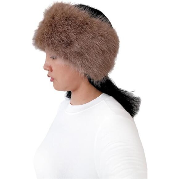 Women's Winter Headband Head Ear Warmer Long Pile Faux Fur - Picture 4 of 5